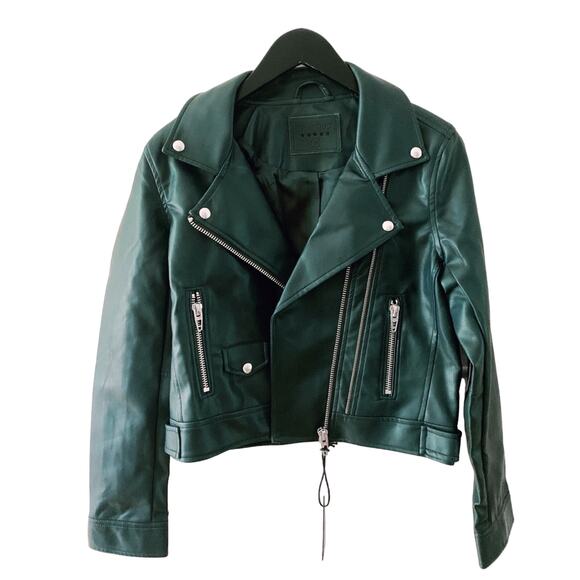 Blank NYC OVERACHIEVER moto green JACKET - Picture 4 of 8